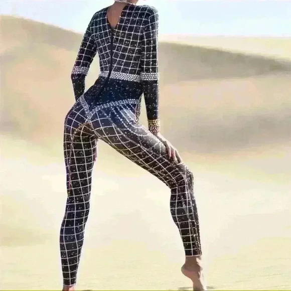 Sparkly Rhinestones Jumpsuit, Crystal Jumpsuit - Picture 4 of 4